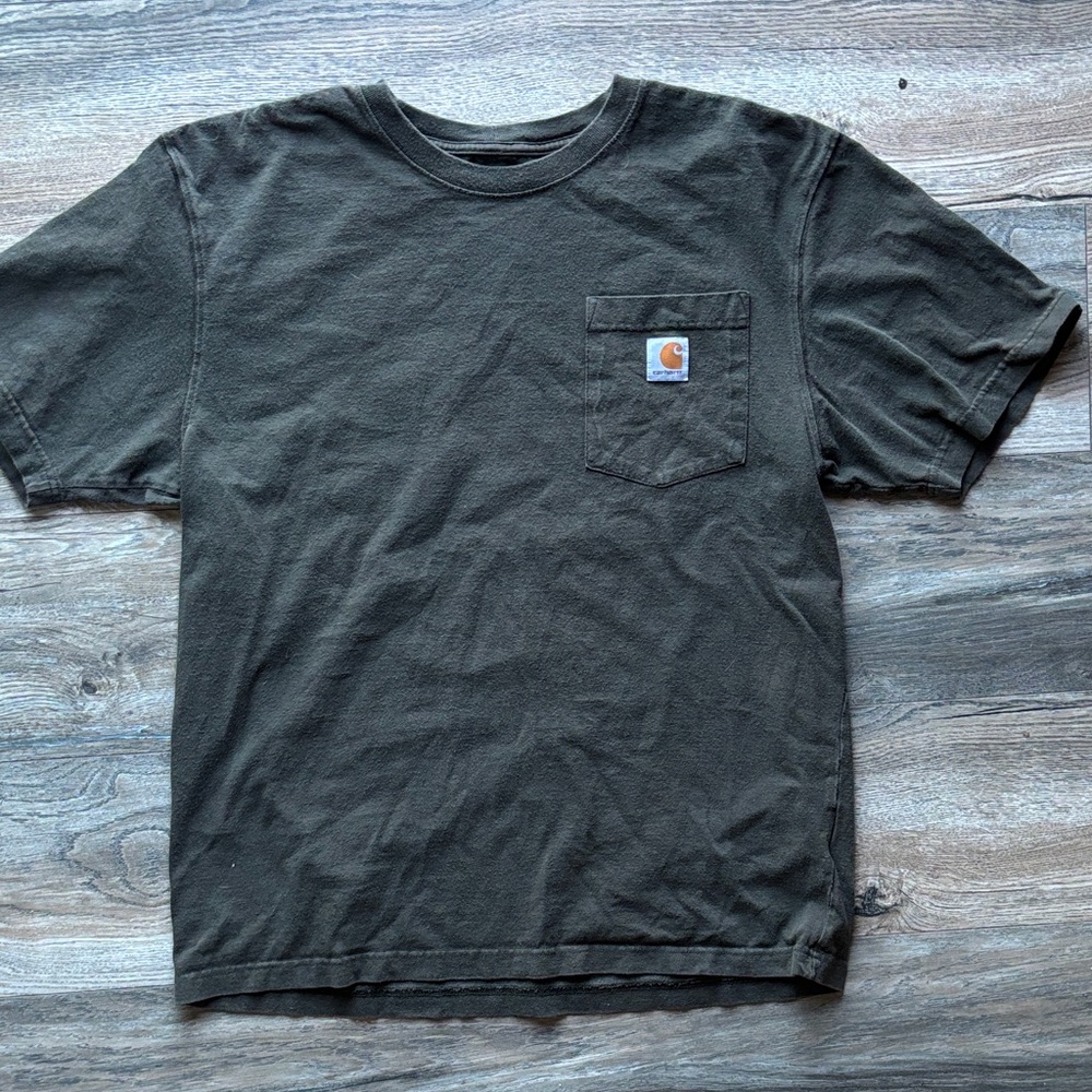 Carhartt Short Sleeve Pocket Tee in Olive Green